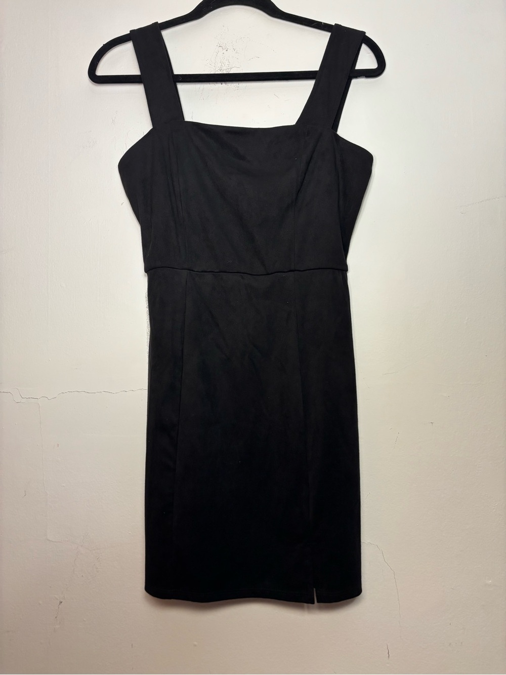 Francesca's Collections Black Square-Neck Mini Dress